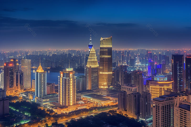 城市中的大楼夜景,高清,摄影图,摄影图片,图片大全,摄影图免费下载